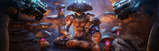 Warframe science fiction action artwork