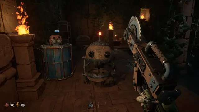 GRAIN ROT gameplay scene in an underground wasteland