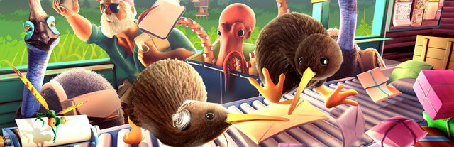 KeyWe official artwork featuring two kiwi birds