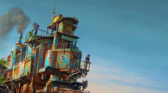 Railborn survival game train artwork