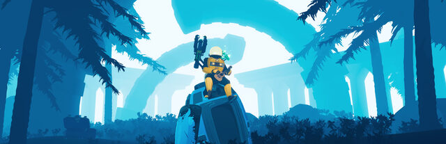 Risk of Rain 2 alien planet combat artwork